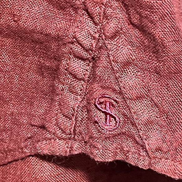 Todd Snyder Rust Red Linen Shirt – Size M - Picture 8 of 9